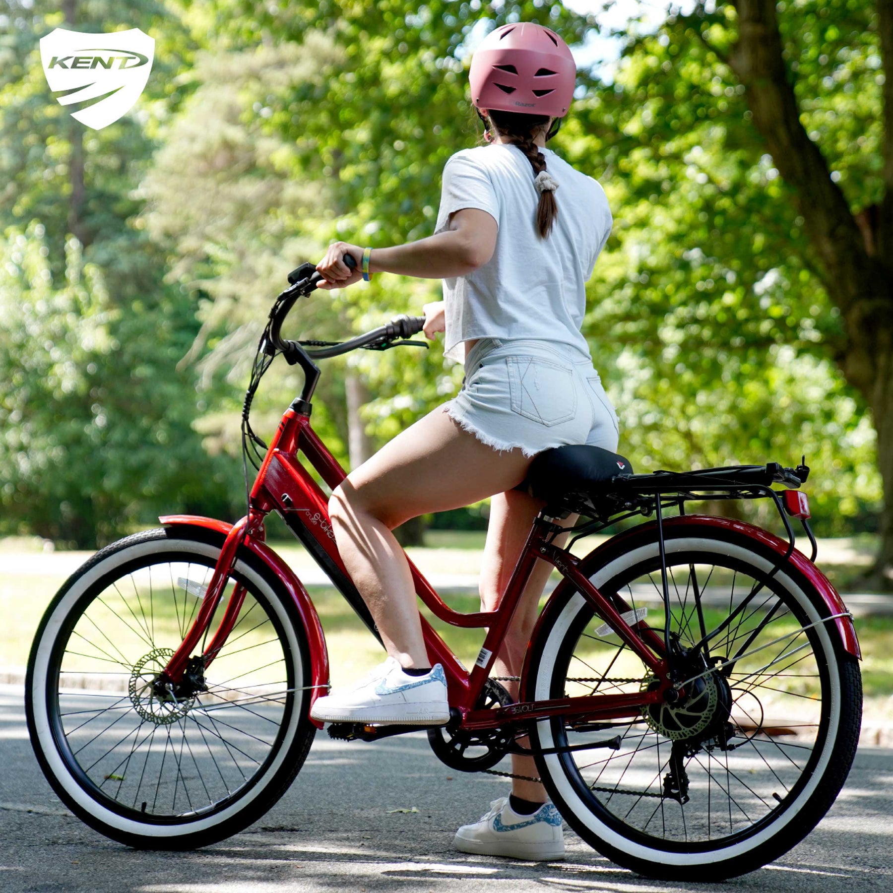 26" Kent E-Bike Cruiser | Electric Cruiser Bike for Adults Ages 14+