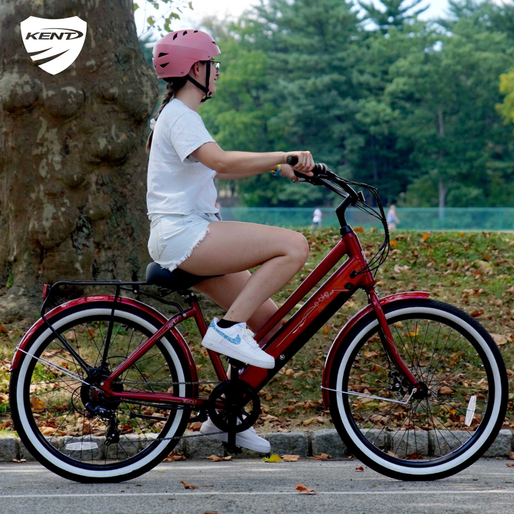 26" Kent E-Bike Cruiser | Electric Cruiser Bike for Adults Ages 14+